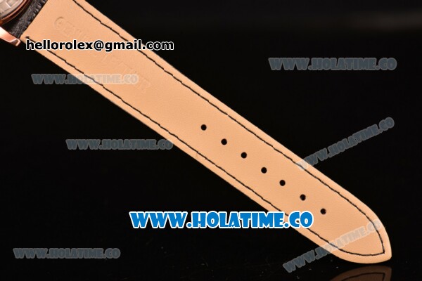 Patek Philippe Calatrava Swiss ETA 2824 Automatic Rose Gold Case with Diamonds Bezel Black Dial and Diamonds Markers - Click Image to Close